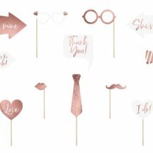 Photobooth Props Hochzeit roségold