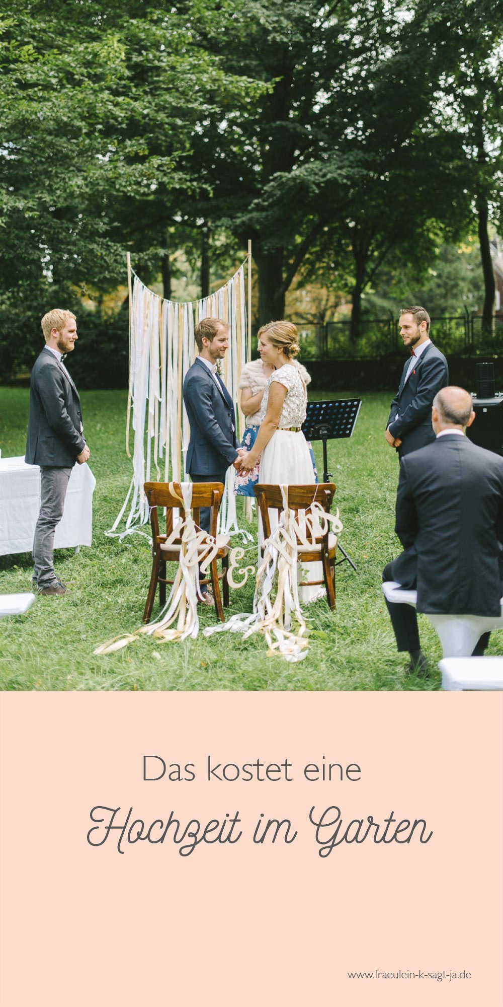 Kosten einer selbst organisierten Hochzeit im Garten