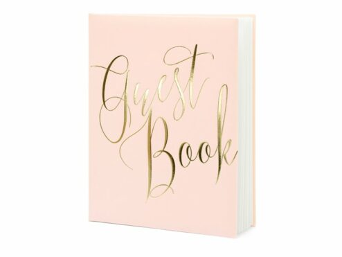 Gästebuch powder pink mit goldener Folienprägung