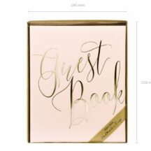 Gästebuch powder pink mit goldener Folienprägung