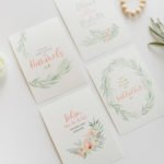 Taufe floral Postkarten Set-3