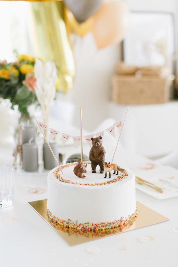 Kindergeburtstag Torte mit Tieren