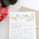Gästebuchkarten dein Festtag floral