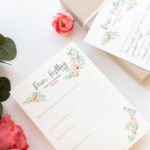 Gästebuchkarten dein Festtag floral