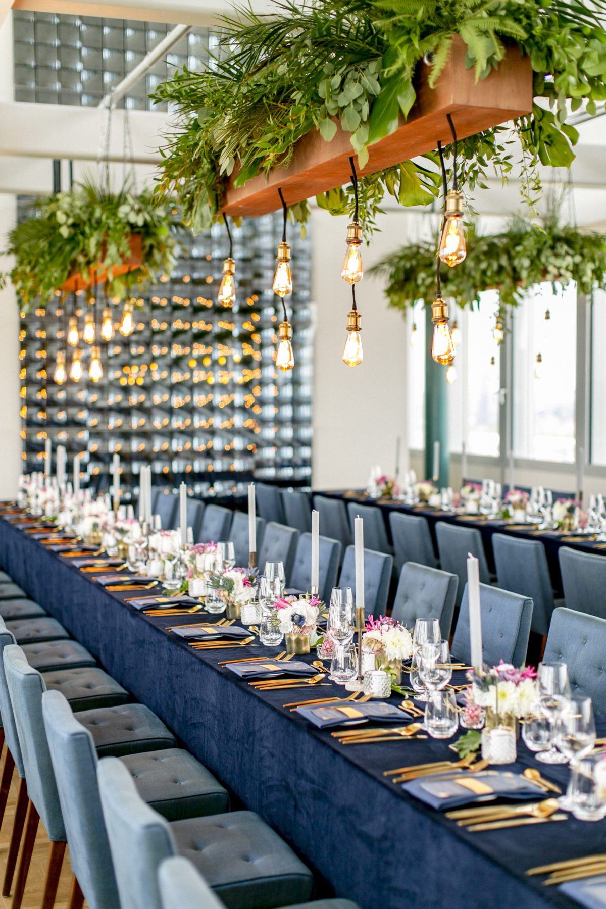 Hanging Lights Table Installation