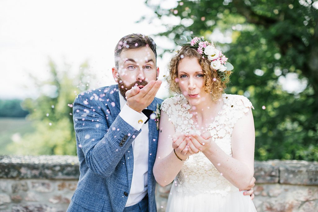 Konfetti Paarshooting Hochzeit