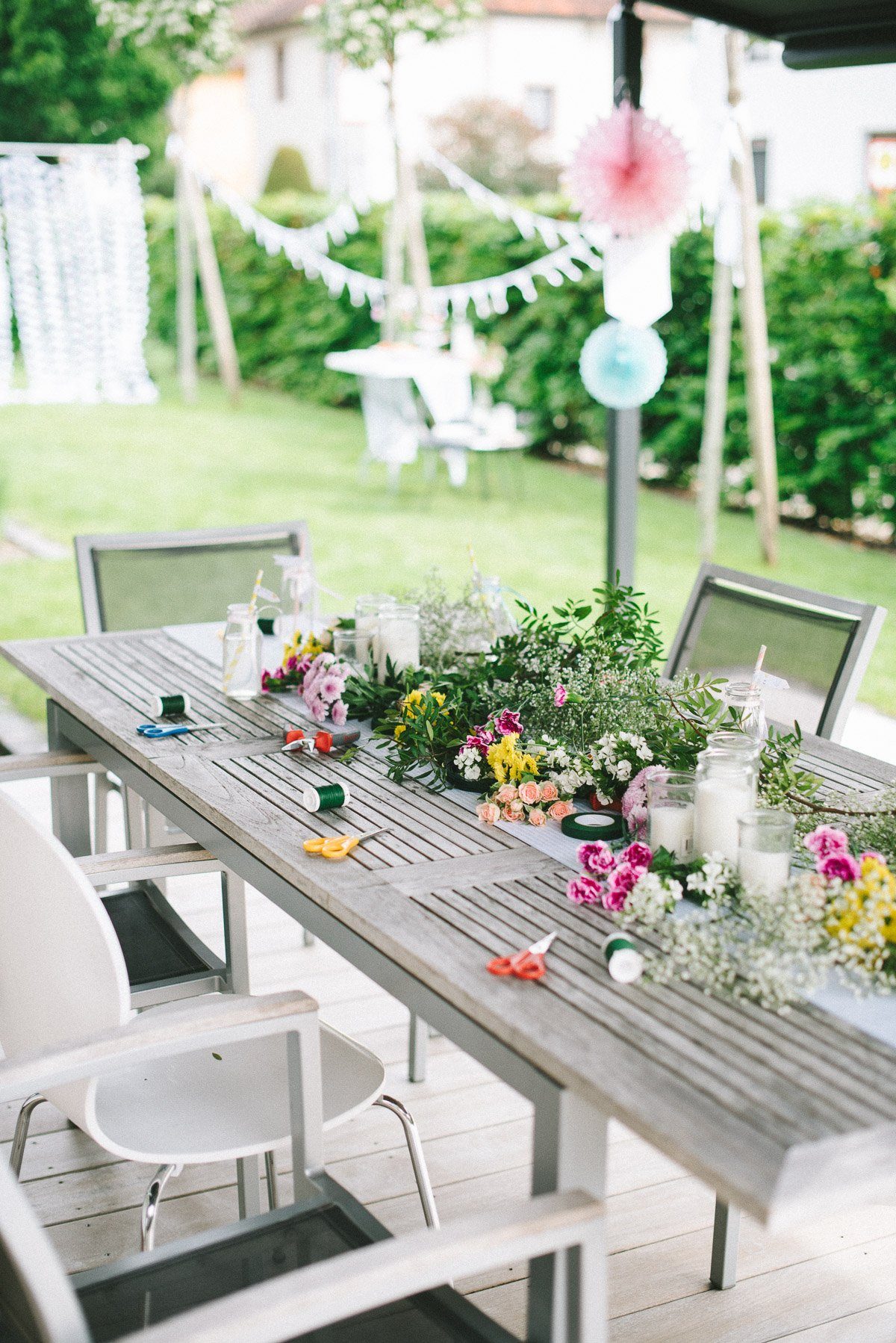 Blumenkranz binden bei der Midsommer Party