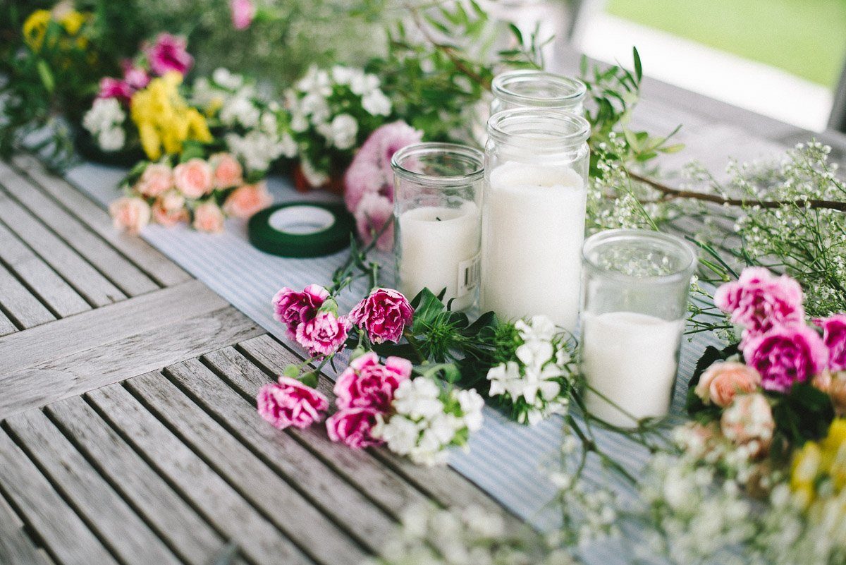 Blumenkranz binden bei der Midsommer Party