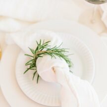 Musselin Servietten creme weiss Fraeulein K sagt ja
