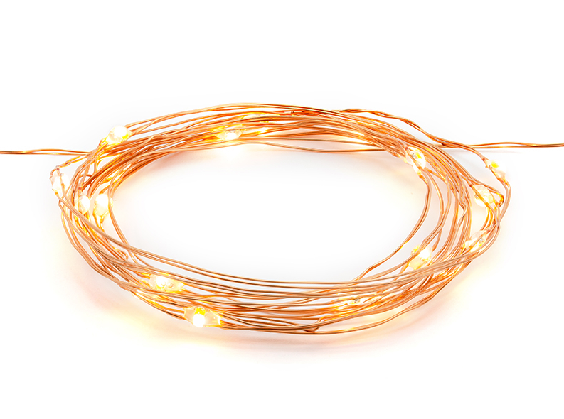 Mini LED Lichterkette String Roségold (190 cm)
