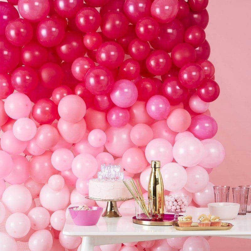Luftballon Wall ombre pink