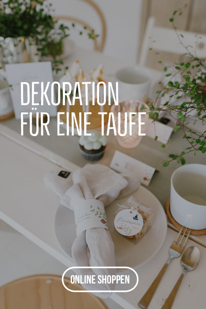 Überblick: Dekoration einer Taufe