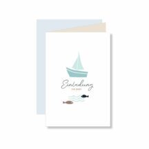 Einladungskarte Skandi Boot