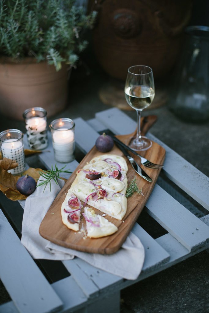 Flammkuchen Kuerbis Ziegenkaese