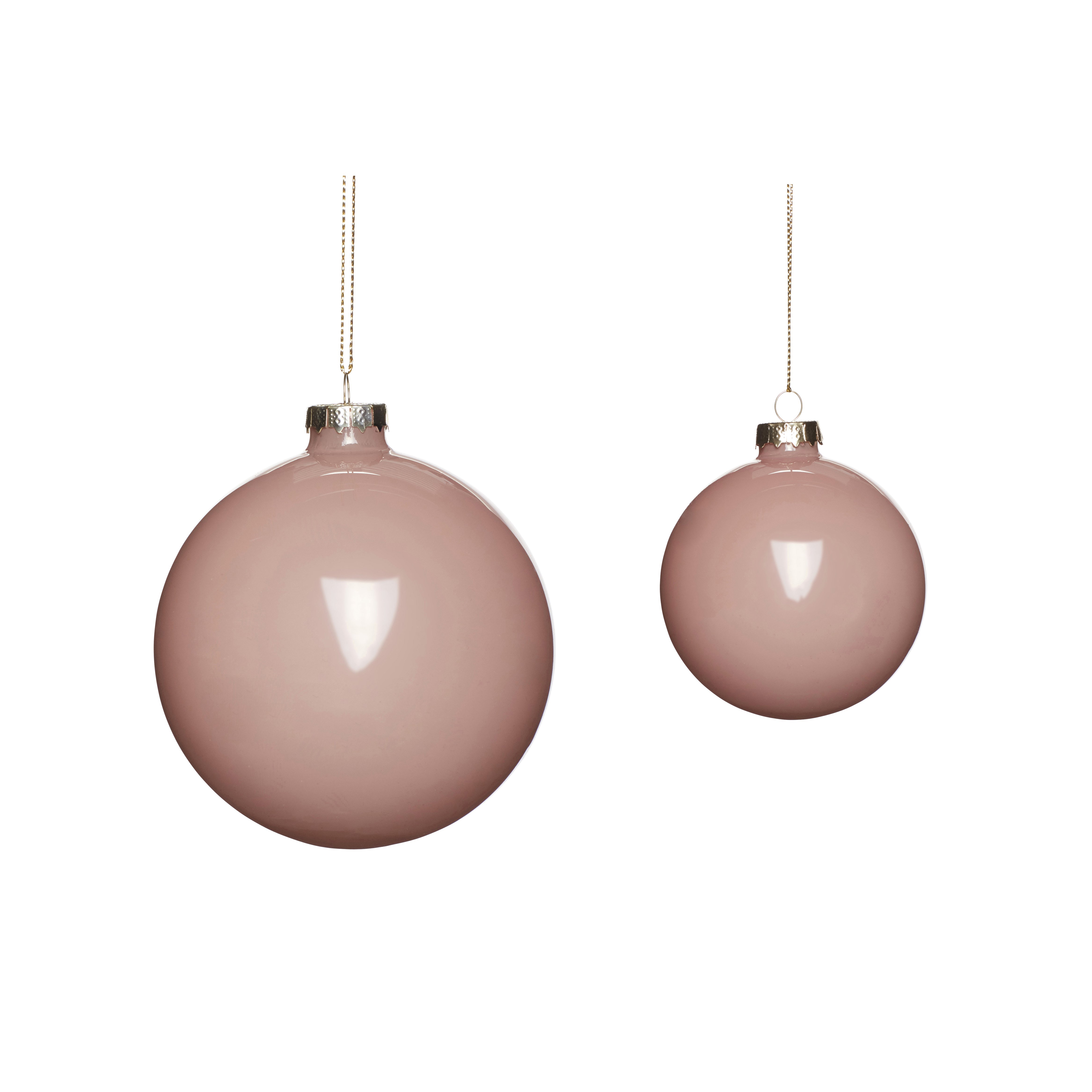 Christbaumkugeln Glas rosa (2er Set) Fräulein K. Sagt Ja