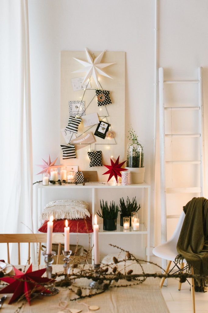 DIY: Minimalistisch weihnachtlicher Faden-Tannenbaum