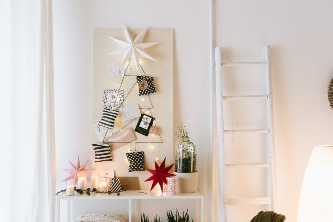 DIY: Minimalistisch weihnachtlicher Faden-Tannenbaum