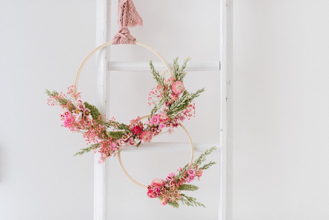 DIYAnleitung Kränze aus Trockenblumen binden Fräulein