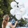 6 weiße Luftballons white wedding