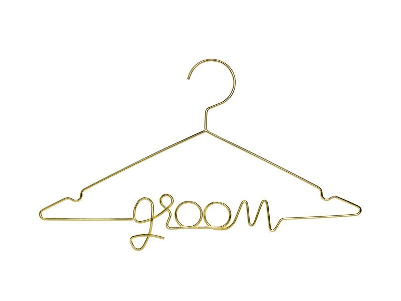 Kleiderbügel aus Metall ‘groom’ Gold