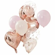 Luftballonbuendel peach rosa