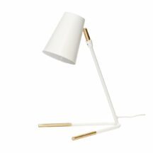 Tischlampe weiß Messing