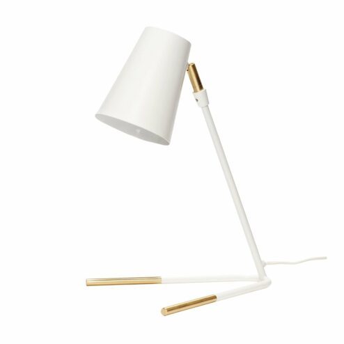 Tischlampe weiß Messing