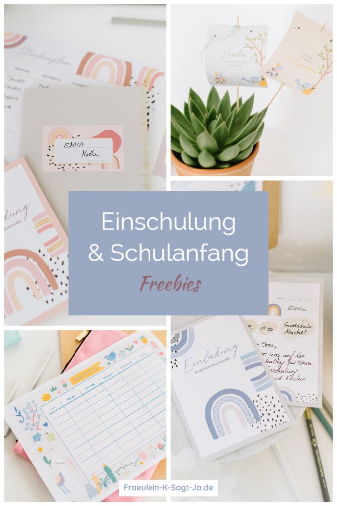 Kostenlose Freebies & Deko-Ideen für euer Einschulungsfest. Diese 7 Ideen für eure Einschulung sind perfekt für den ersten Schultag und die Feier danach.