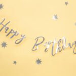Girlande Happy Birthday Silber