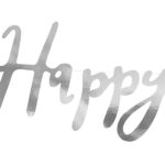 Girlande Happy Birthday Silber