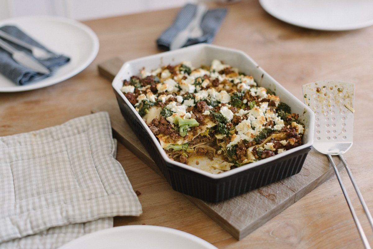 Lasagne mit Baerlauchpesto