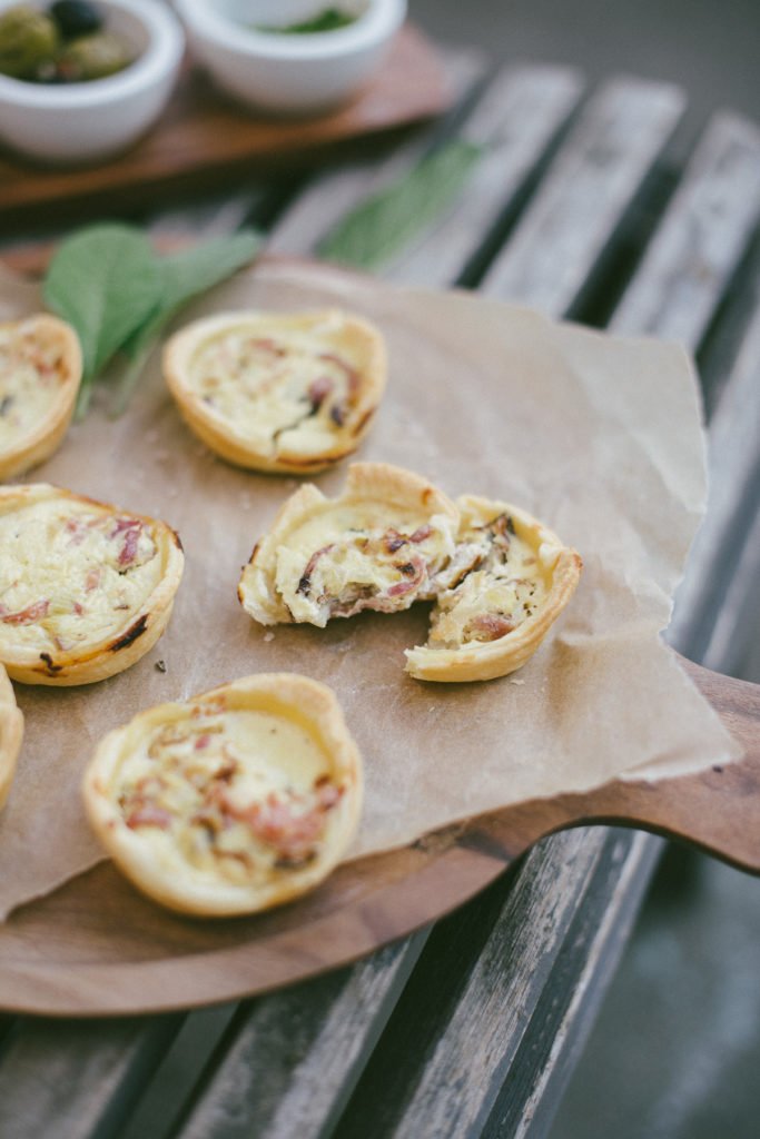 Rezept für leckere Flammkuchentörtchen