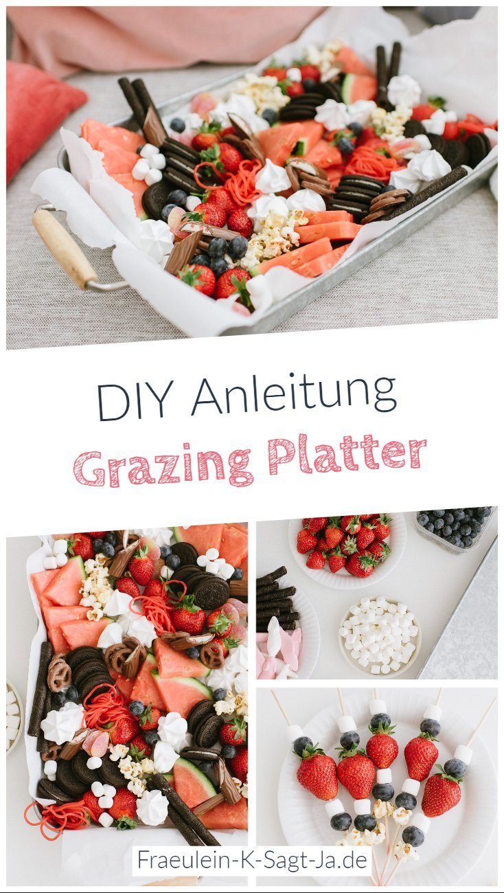 Food Trend Grazing Platter: Snackplatte für den gemütlichen Nachmittag mit Freundinnen einfach zubereiten und Desserts und Snacks gemeinsam genießen