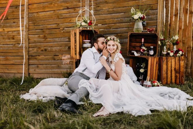 Intime Gartenhochzeit zu Zweit