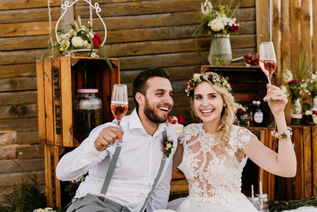 Intime Gartenhochzeit zu Zweit