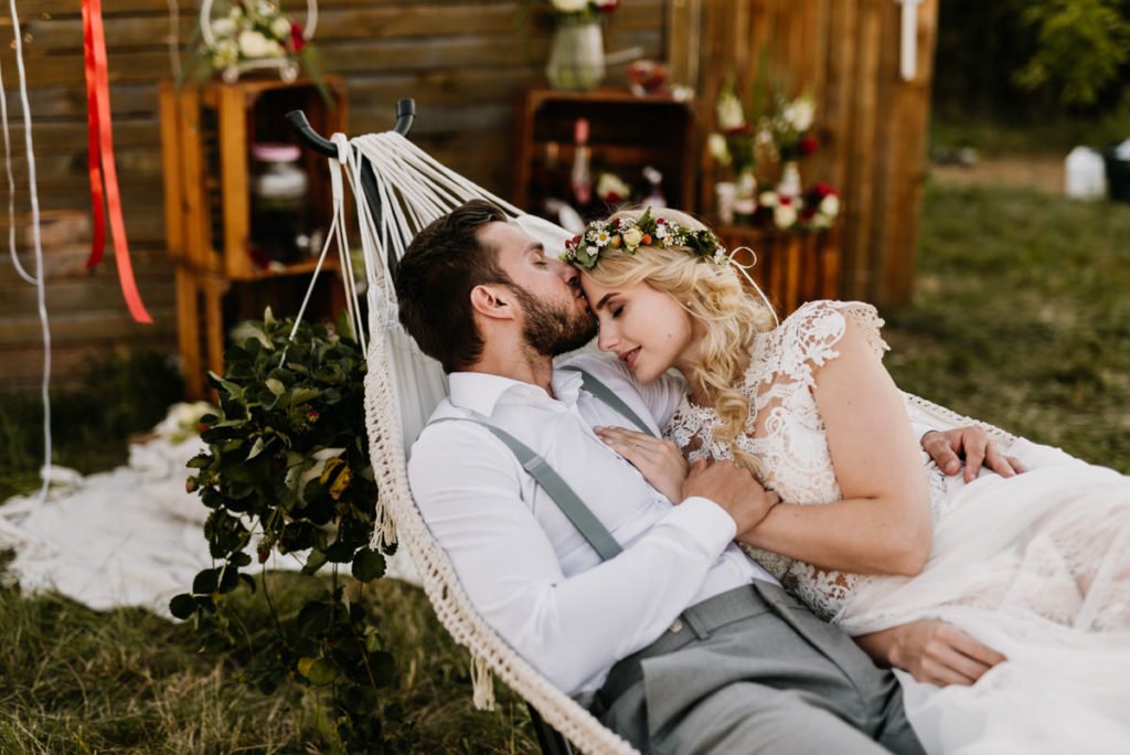 Intime Gartenhochzeit zu Zweit