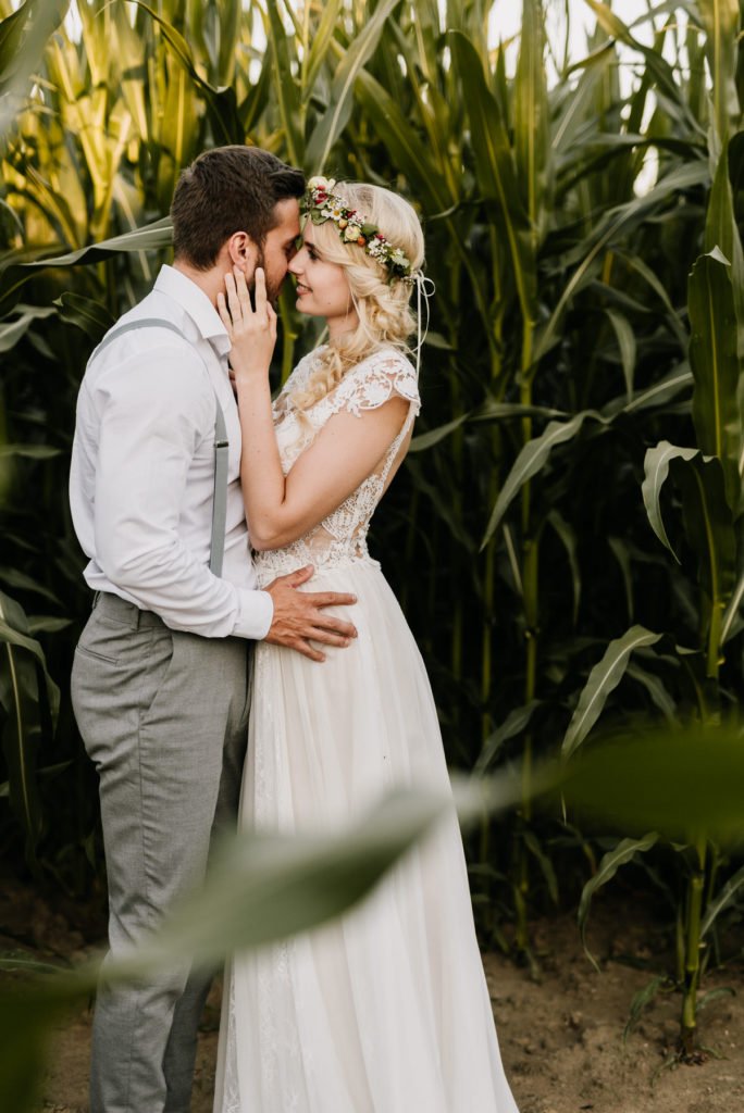 Intime Gartenhochzeit zu Zweit