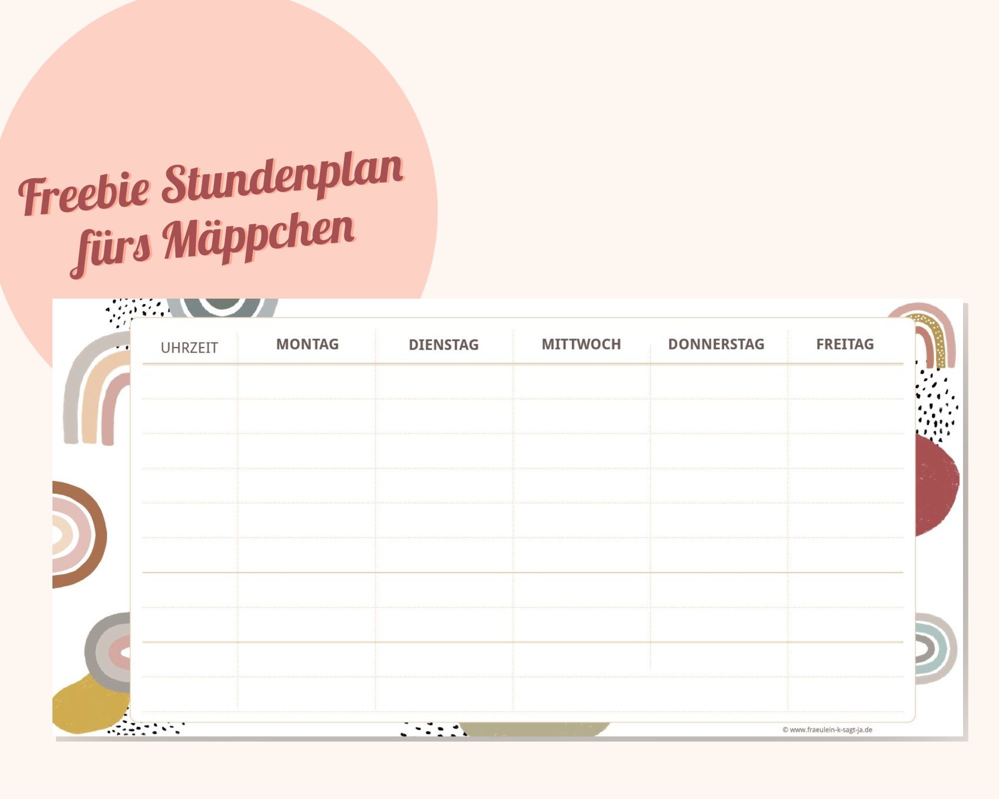 Endlich Schule! Stundenplan und Heft-Etiketten als Freebies für die Einschulung