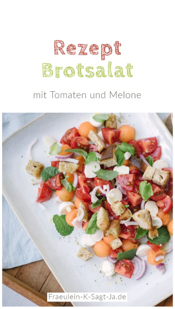 Rezept Brotsalat mit Tomaten und Melone