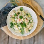 Rezept: Außergewöhnlicher Kartoffelsalat mit Erbsen und Koriander