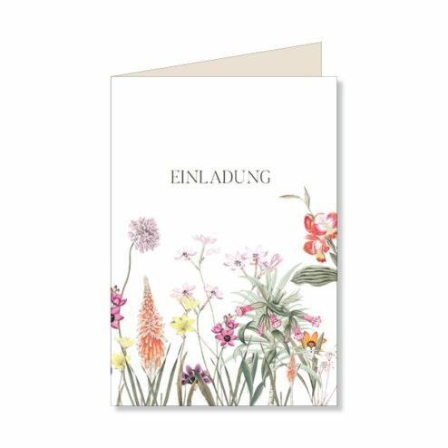 Elegant Flowers Einladungskarte