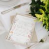 Hochzeitsdekoration mit Blumen Elegant Flowers Gästebuchkarten