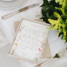 Hochzeitsdekoration mit Blumen Elegant Flowers Gästebuchkarten