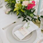Hochzeitsdekoration mit Blumen Elegant Flowers Banderole