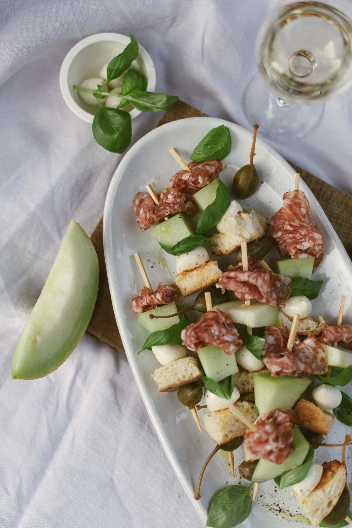 Melonenspieße mit würziger Fenchelsalami - Fräulein K. Sagt Ja