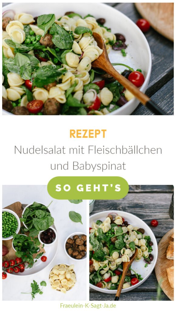 Rezept Nudelsalat Spinat Fleischbaellchen