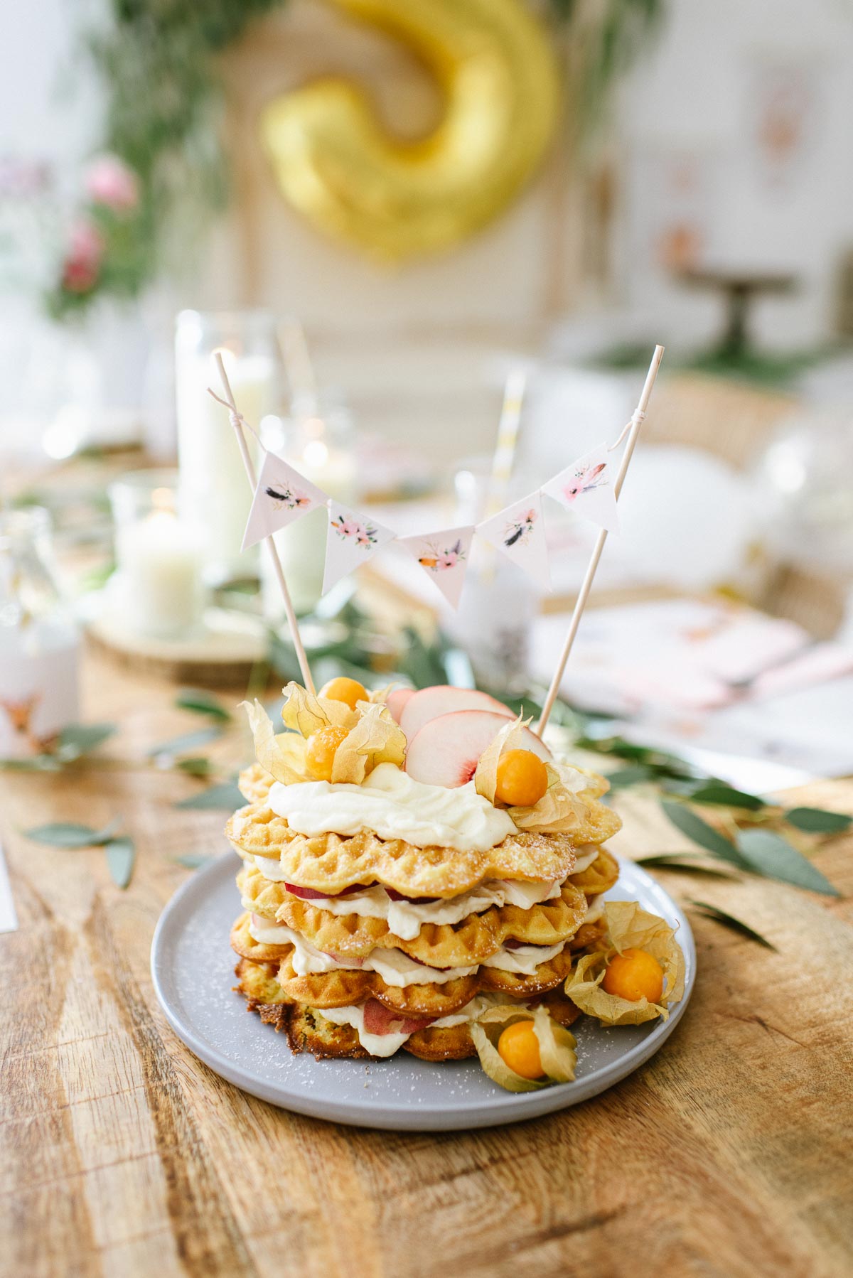 Waffeltorte mit Pfirsich-Mascarpone Creme - Fräulein K. Sagt Ja