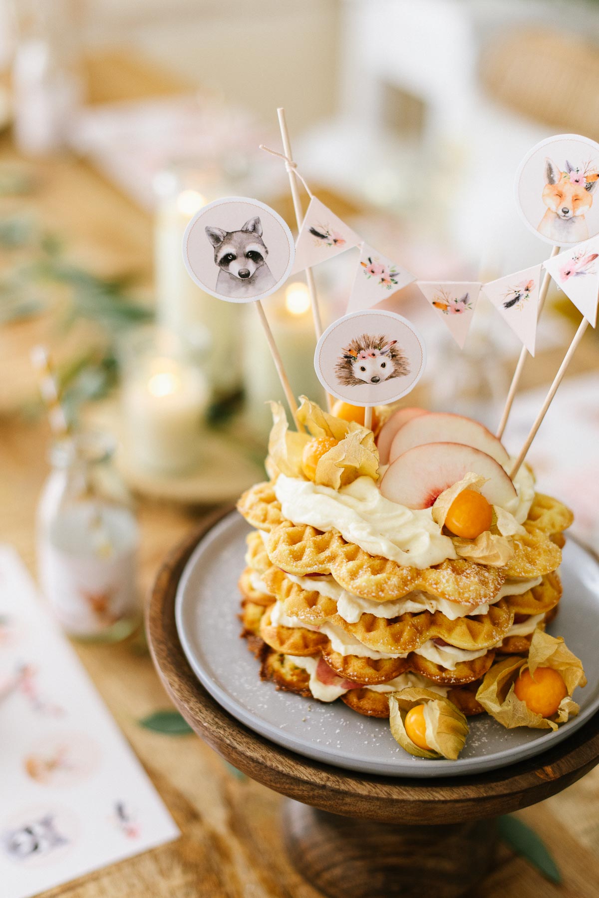 Waffeltorte mit Pfirsich-Mascarpone Creme - Fräulein K. Sagt Ja