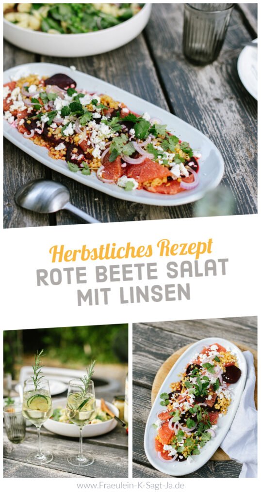 Herbstliches Rezept Rote Beete Salat mit Linsen