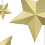 Papierdekoration Sterne Gold